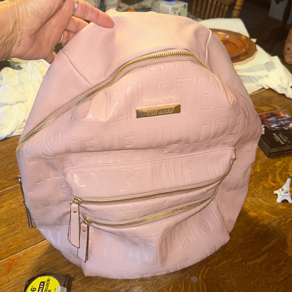 Steve Madden Pink Leather Backpack